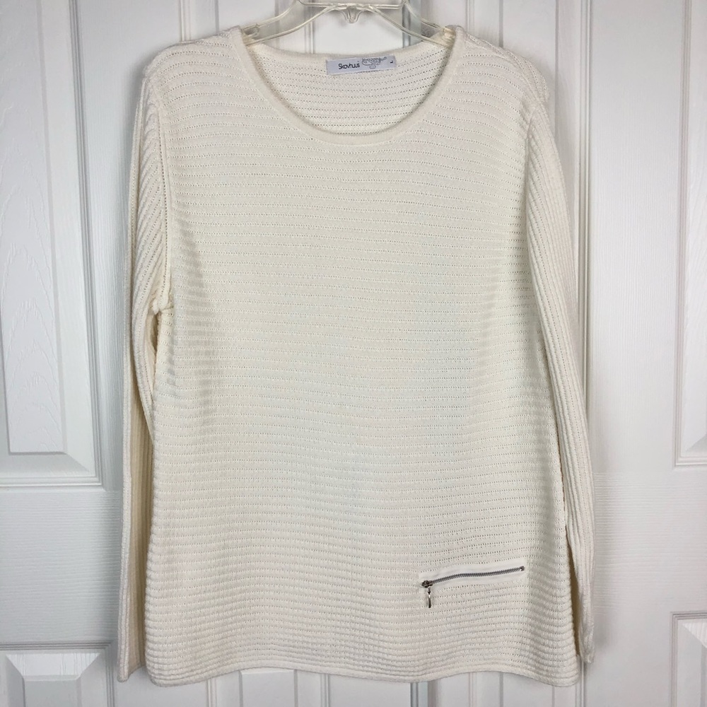 Skovhuus  Bamuld Cotton Off White Sweater Size Large